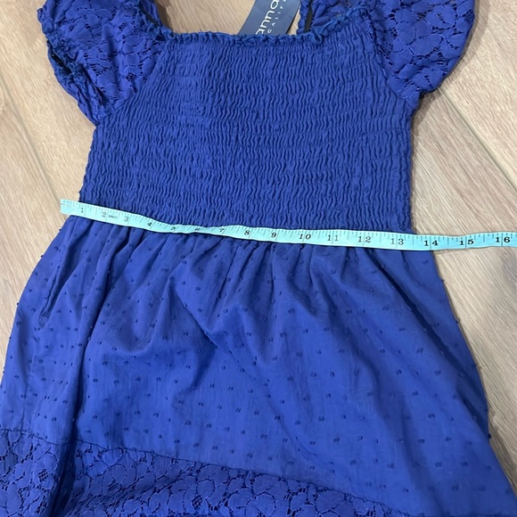 NWT Summer Boho Peasant Ruffle Stretchy Smocked & Lace Long Maxi Dress Milkmaid - Picture 8 of 16